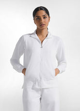 LIGHTWEIGHT CORE ZIP SWEATSHIRT WHITE - WHITE | DEHA