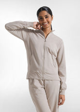 FELPA LEGGERA CORE CON ZIP BEIGE - Felpe e Maglie | DEHA