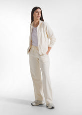 FELPA LEGGERA CORE CON ZIP BIANCO - CREAM | DEHA