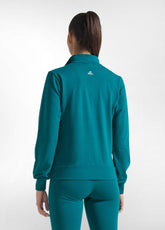 FELPA LEGGERA CORE CON ZIP VERDE - PEACOCK GREEN | DEHA