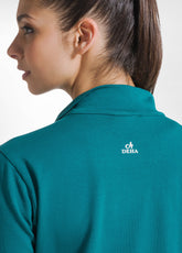FELPA LEGGERA CORE CON ZIP VERDE - PEACOCK GREEN | DEHA
