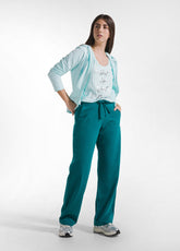 PANTALONE FELPA ORGANICA VERDE - PEACOCK GREEN | DEHA