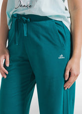 PANTALONE FELPA ORGANICA VERDE - PEACOCK GREEN | DEHA