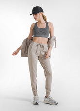 TUTA FELPA E JOGGER IN TESSUTO STRETCH BEIGE - | DEHA