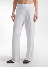 Straight Pants In Stretch Viscose - White - WHITE | DEHA