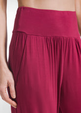 Straight Pants In Stretch Viscose - Red - CHERRY RED | DEHA