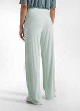 Straight Pants In Stretch Viscose - Green - JADE GREEN | DEHA