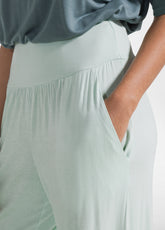 Straight Pants In Stretch Viscose - Green - JADE GREEN | DEHA