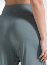 Straight Pants In Stretch Viscose - Green - TEAL GREEN | DEHA