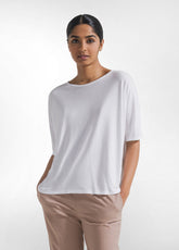 T-SHIRT FLUIDA IN VISCOSA BIANCO - Leisurewear | DEHA