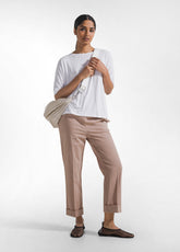 T-SHIRT FLUIDA IN VISCOSA BIANCO - Leisurewear | DEHA