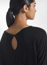 T-SHIRT FLUIDA IN VISCOSA NERO - BLACK | DEHA