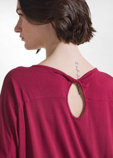 Fluid Viscose T-Shirt - Red - CHERRY RED | DEHA