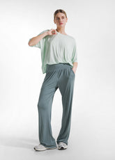 Fluid Viscose T-Shirt - Green - JADE GREEN | DEHA