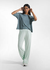Fluid Viscose T-Shirt - Green - TEAL GREEN | DEHA