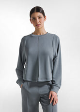 SWEATSHIRT IN MODAL SOFT TOUCH VERDE - TEAL GREEN | DEHA