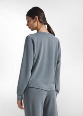 SWEATSHIRT IN MODAL SOFT TOUCH VERDE - TEAL GREEN | DEHA
