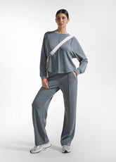 SWEATSHIRT IN MODAL SOFT TOUCH VERDE - TEAL GREEN | DEHA