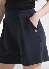 SHORTS PLISSETTATI IN MODAL SOFT TOUCH NERO - BLACK | DEHA