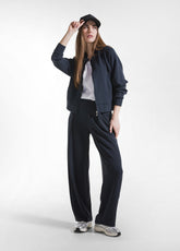 COMPLETO BOMBER FULL ZIP E PANTALONI PLISSETTATI IN MODAL NERO - Tute e Comfort Sets | DEHA