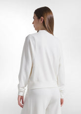 COMPLETO BOMBER FULL ZIP E PANTALONI PLISSETTATI IN MODAL BIANCO - | DEHA
