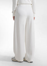 PANTALONI PLISSETTATI IN MODAL BIANCO - MILK WHITE | DEHA