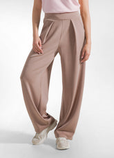 PANTALONI PLISSETTATI IN MODAL MARRONE - KHAKI BROWN | DEHA