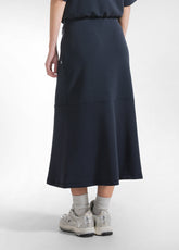 COMPLETO FELPA A MANICHE CORTE E GONNA IN MODAL NERO - | DEHA