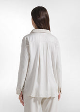 SET AUS SATINIERTEM POLO-SWEATSHIRT UND GERADER HOSE MIT BEIGE-VERLAUFSEFFEKT - | DEHA