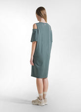 ABITO IN JERSEY VERDE - TEAL GREEN | DEHA