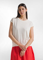 TOP IN SETA COMBINATA BIANCO - Leisurewear | DEHA