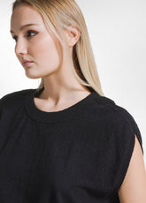 TOP SPORTIVO STRETCH ADERENTE NERO - BLACK | DEHA