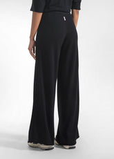 PANTALONI PALAZZO IN MAGLIERIA BOUCLE' NERO - BLACK | DEHA