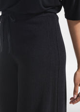 PANTALONI PALAZZO IN MAGLIERIA BOUCLE' NERO - Leisurewear | DEHA