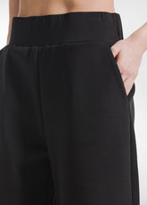 COMPLETO FELPA E BERMUDA IN SCUBA DI COTONE NERO - Tute e Set Coordinati | DEHA