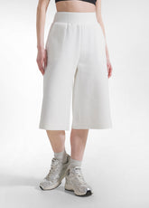 SET WITH SWEATSHIRT AND BERMUDA SHORTS IN WHITE COTTON SCUBA - | DEHA