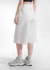SET WITH SWEATSHIRT AND BERMUDA SHORTS IN WHITE COTTON SCUBA - | DEHA