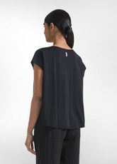 T-SHIRT LOOSE-FIT IN JERSEY ORGANICO NERO - BLACK | DEHA