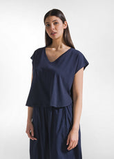T-SHIRT LOOSE-FIT IN JERSEY ORGANICO BLU - DEHA ESSENTIALS | DEHA