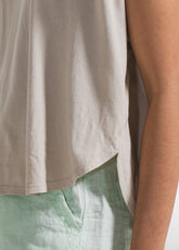 T-SHIRT LOOSE-FIT IN JERSEY ORGANICO BEIGE - CLAY BEIGE | DEHA