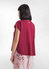 Organic Jersey Loose-Fit T-Shirt - Red - CHERRY RED | DEHA