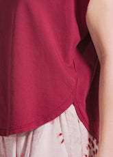 Organic Jersey Loose-Fit T-Shirt - Red - CHERRY RED | DEHA