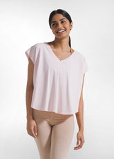T-SHIRT LOOSE-FIT IN JERSEY ORGANICO ROSA - BLUSH PINK | DEHA