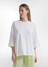 WHITE MAXI VISCOSE T-SHIRT - MADE IN ITALY | DEHA