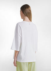 WHITE MAXI VISCOSE T-SHIRT - WHITE | DEHA