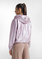 GIACCA SPORTIVA CON CAPPUCCIO E DETTAGLI METALLICI ROSA - DUSTY LAVANDER METAL | DEHA