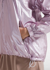 GIACCA SPORTIVA CON CAPPUCCIO E DETTAGLI METALLICI ROSA - DUSTY LAVANDER METAL | DEHA