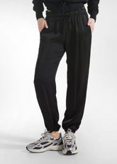 Satin Jogger Hose - Schwarz - BLACK | DEHA