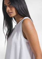 Satin-Top Mit Gerafften Details - Weiss - WHITE | DEHA