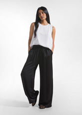 Satin-Top Mit Gerafften Details - Weiss - WHITE | DEHA